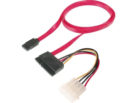 SATA/Molex Data Gegevensoverdrachts-/stroomkabel 0.5m Rood