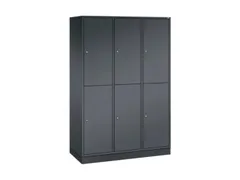 Dubbeldekse garderobekast,HxBxD 1950x1220x500mm,3x2vak.,vak B 360mm