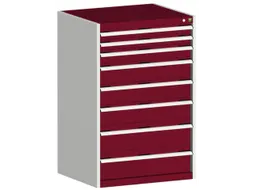 ladekast HxBxD 1200x800x650mm 8laden romp RAL7035 front RAL3004