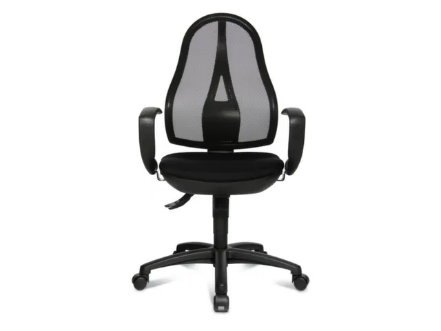 Siège De Bureau Pivotant Assise Noire Dossier Mailles Noir