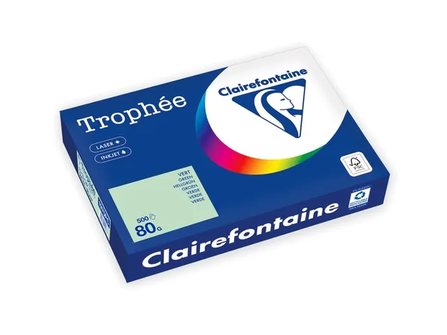Trophée Pastel gekleurd papier A4 80 gram 500vel Groen