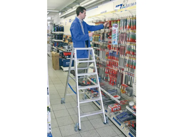 Verrijdbare Boktrap Aluminium L 1 54M 2X6Treden