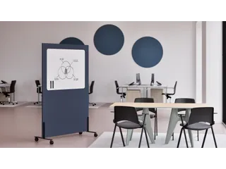 Silva verrijdbaar akoestisch whiteboard blauw 200x120cm - 6