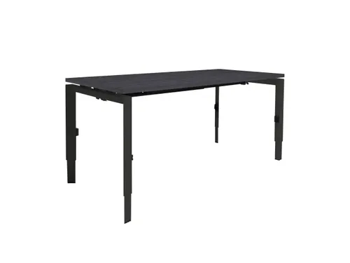Bureau Linesto N3 hoogte instelbaar 180x80cm houtprint schaduw zwart