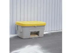 strooigoedbak,200l,HxBxD 665x975x705mm,PE,grijs,deksel geel