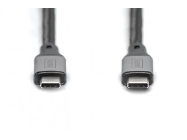 USB 4-aansluitkabel Type-C - Type-C aluminium behuizing PP Braid 1m