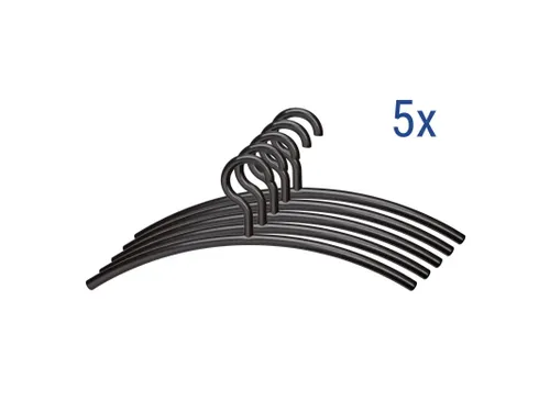 9451590 Kledinghanger MAULlena kunststof 5 stuks 45.5x1.6x19cm zwart