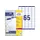 laseretiket Avery 38,1x21,2mm wit 25 vel 65 etiketten per vel