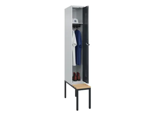 locker met bank,HxBxD 2120x300x815mm,1vak,vak B 300mm,draaigrendel