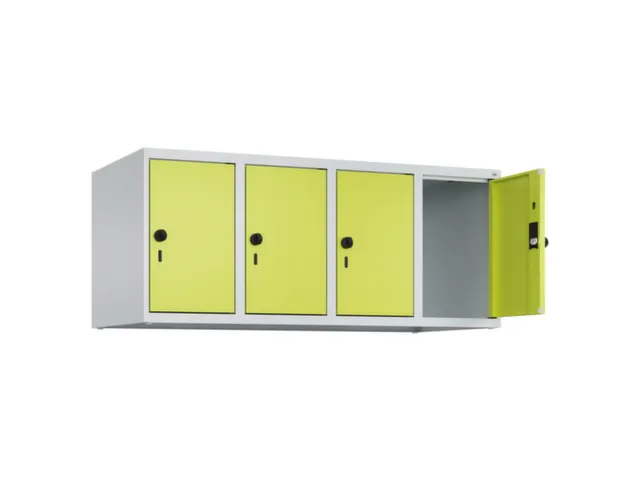 opzetkast,v. locker,4vak.,vak B 300mm,HxBxD 500x1200x500mm,vleugeldeur