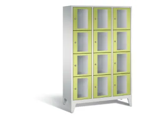 Lockerkast 1850x1200x500mm 3x4 vakken Cilinderslot Poten, RDS1108060 - 2