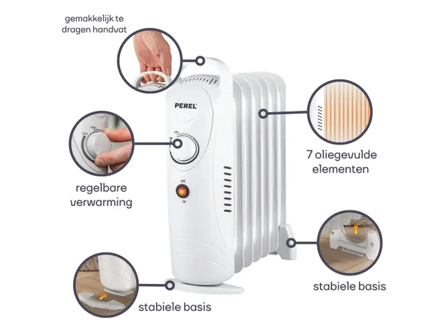 Olieradiator 700 W 7 Ribben