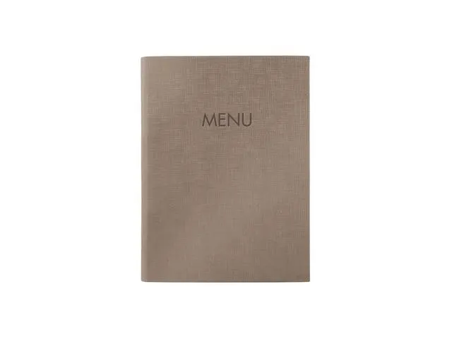 Menukaart map Sigel A5 bruin voor 8 blad