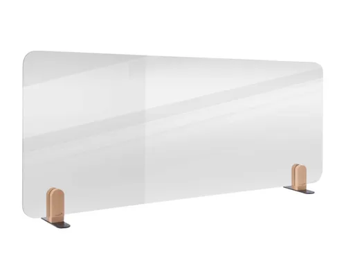 Bureauscherm Elements doorzichtig 60x160cm Houder