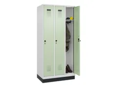 locker,HxBxD 1950x900x500mm,3vak,vak B 300mm,draaigrendel,sokkel