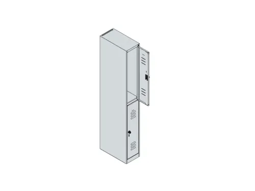dubbeldekse locker,HxBxD 1850x250x500mm,1x2vak.,vak B 250mm