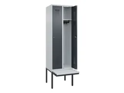 locker met bank,HxBxD 2120x600x815mm,2vak,vak B 300mm,cilinderslot