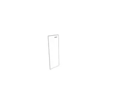 Vleugeldeur V. Scheidingswand Aanslag Links 3OH 1280x430mm olm