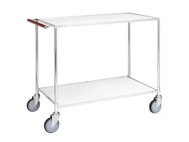 Tafelwagen,Draagverm. 150Kg,2Etage(S),Etage(S) Melaminecoating,Wit