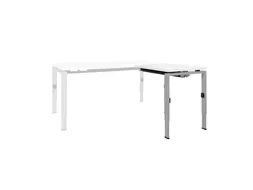 Bureau Linesto N4 aanbouwtafel 120x60cm krijtwit 25mm alu