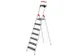 escabeau,7marches XXL,marches/plateforme noir,Hauteur 1,5m