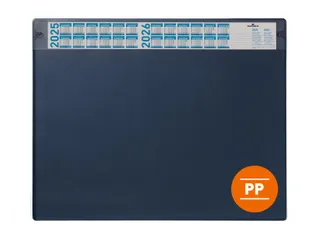 Durable Schrijfonderlegger 65x48cm kalender Blauw met PP afdekvel - 2