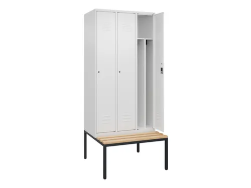 locker voor scheiding van kleding,HxBxD 2120x900x815mm,3vak