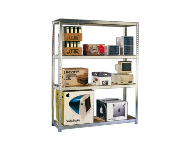 Breedvakstelling 1970x1700x800mm Vaklast 500kg 4 Houten Legborden