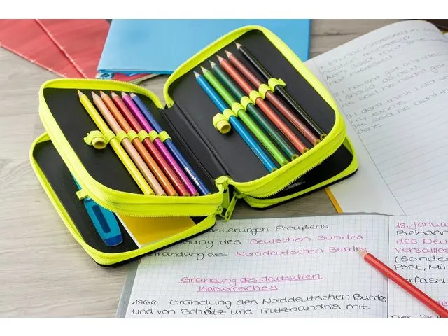 Etui Eberhard Faber gevuld 36 delig, 3 laags Race auto