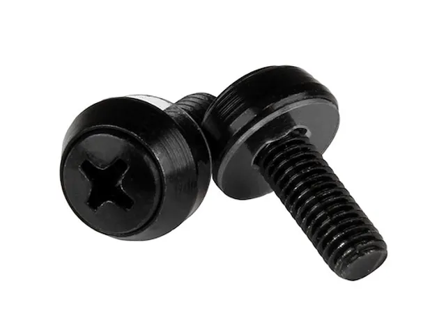 M6 x 12mm schroeven voor serverkast en rack zwart 100 stuks pak