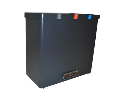 Brandveilige Pedaalemmer Recyclokick 3 Grafietgrijs 3x 34 liter