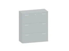 hangmappenkast 1150x1000x430mm 3hangmappenframes Lichtgrijs