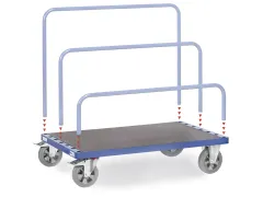 Platenwagen 4465-1 - Zonder Beugels 1200kg 1600x800mm Massief Rubber