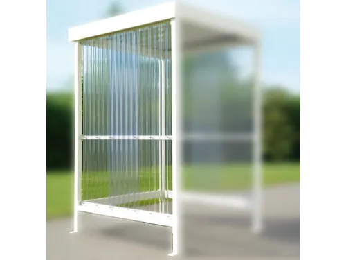 Zijwand voor rokersoverkapping rechts/links polycarbonaat bouwframe RA