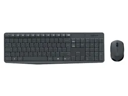 Logitech Draadloos Toetsenbord MK235 QWERTY + Compacte muis Zwart