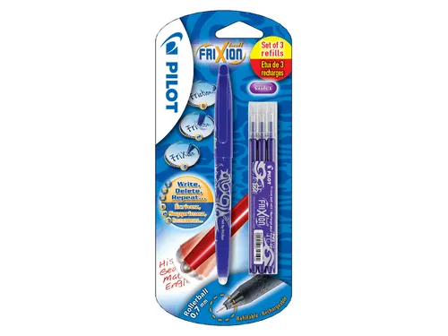 Rollerpen Pilot Frixion Ball 0.7mm BL-FR7 met 3 vullingen Paars