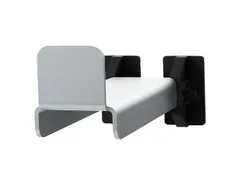 kabelhouder,v. perfoplaat,incl. houder,BxD 42x150mm,einde loodrecht