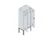 locker voor scheiding van kleding,HxBxD 2120x800x500mm,2vak