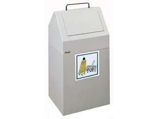Afvalverzamelaar Vuurremmend 45 Liter 640X330X310Mm Grijs - 1