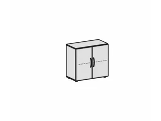kantoorkast,HxBxD 752x800x420mm,1xhouten vloer,2ordnerhoogte,romp wit - 3