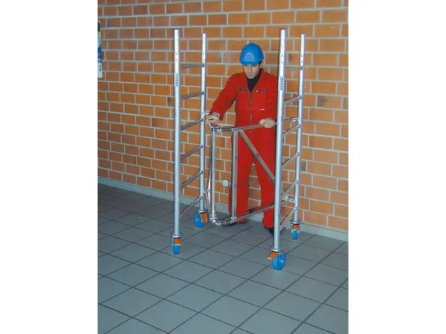 échafaudage pliable,H de travail 2,9m,échafaudage H 1,8m