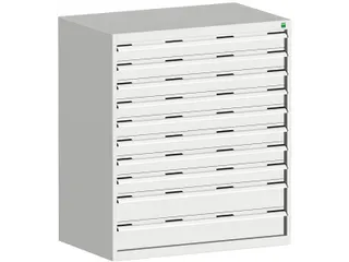 ladekast HxBxD 1200x1050x750mm 10laden zware lasten RAL7035 - 1