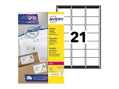 Etiket Avery L7160-250 63.5x38.1mm Wit 5250 Stuks