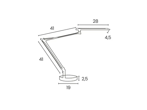 Bureaulamp Unilux Mamboled 2.0 LED Metallic grijs