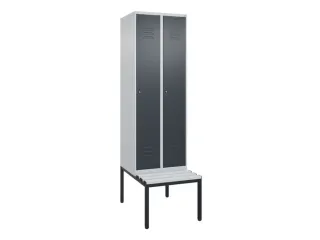 locker met bank,HxBxD 2120x600x815mm,2vak,vak B 300mm,cil.-slot - 1