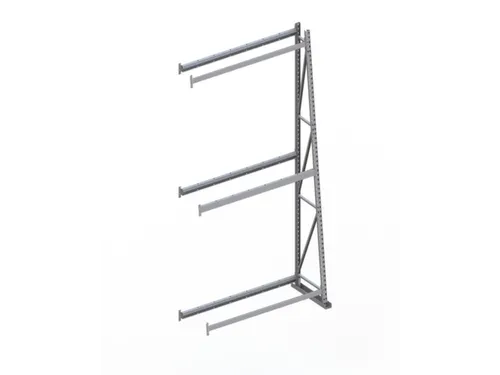 magazijnrek voor profielen,aanbouwveld,eenzijdig,HxBxD 3000x1400x500mm