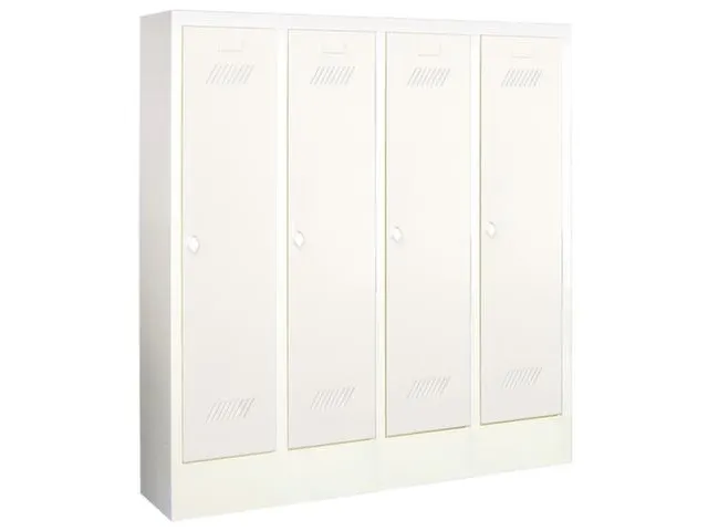 lockerkast v. kinderen,HxBxD 1300x1030x300mm,RAL7035,front RAL7016