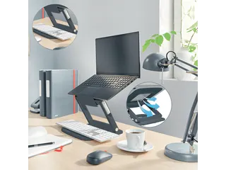 Leitz Ergo Laptopstandaard verstelbare multihoek Grijs - 8
