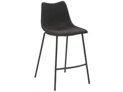 Barkruk mySOLO 4-poten Zwart met Zitting kunstleder Vintage Zwart