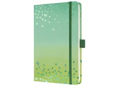 Notitieboek Jolie A5 Butterfly Confetti Lime HC, 174pag gelinieerd.